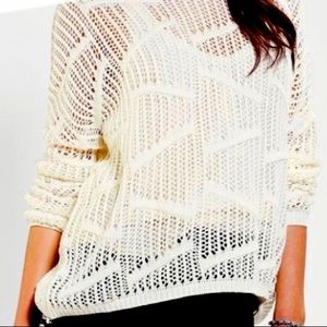 Sparkle Fade Mesh Dolman Sweater size S